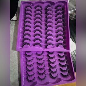 40 pair Purple False mink Eyelashes Set